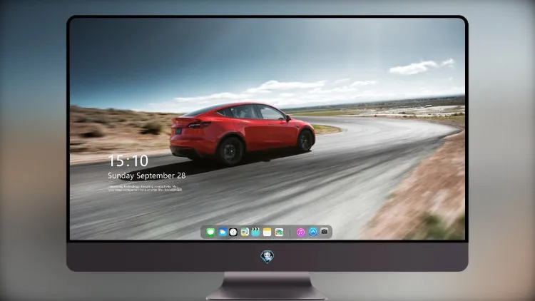 
电脑桌面壁纸 特斯拉 Model Y 后部