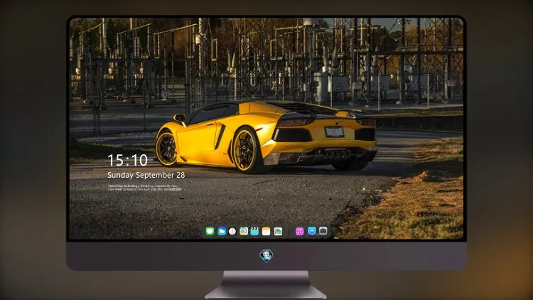 
超清壁纸橙色兰博基尼 Aventador Sv 后视图