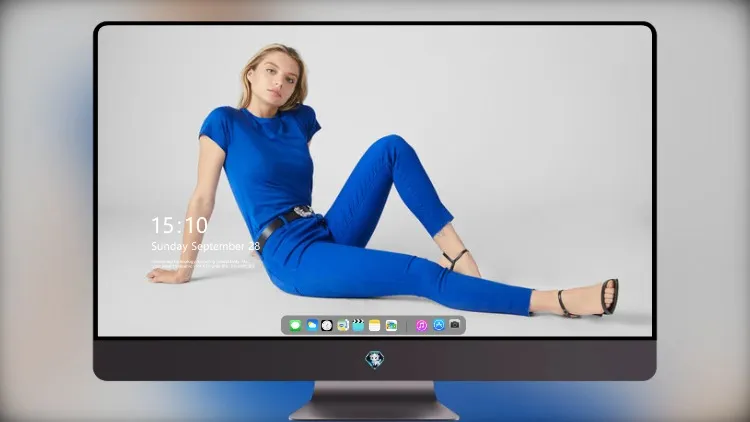 
4k蓝色连衣裙模型