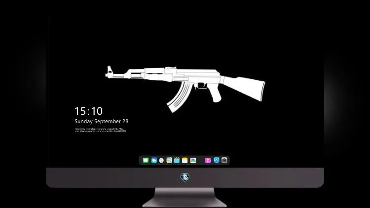 
AK47 枪 武器 极简主义