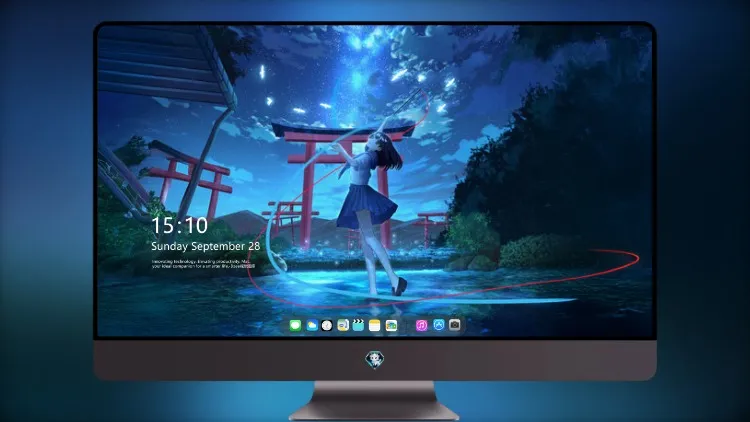 
动漫女孩在照明神社