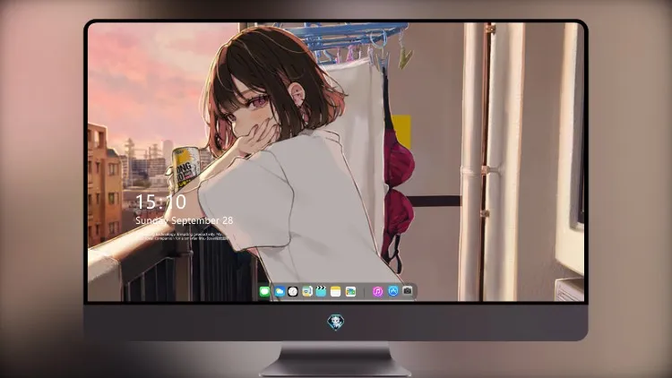 
动漫女孩在阳台上放松 4k电脑壁纸