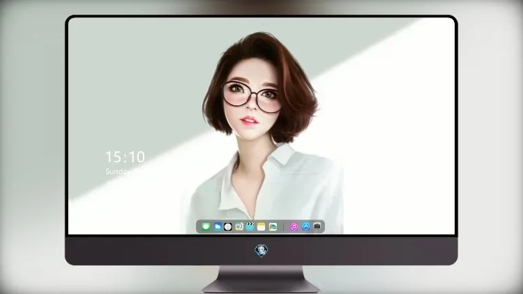 
动漫女孩绿眼睛眼镜 4k电脑壁纸