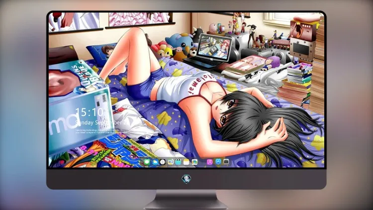 
动漫女孩在卧室里