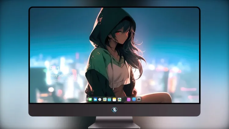 
动漫女孩看着观众
