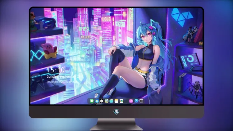 
动漫女孩紫眼睛赛博朋克 5k壁纸超清桌面屏保