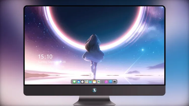 
Anime 女孩 倒影 星夜