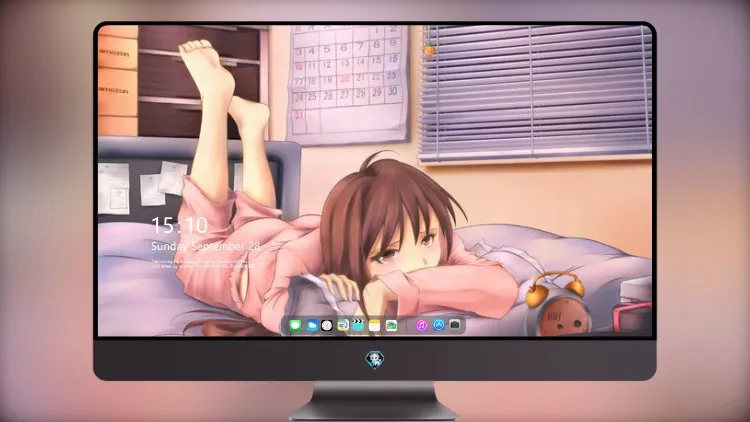 
动漫女孩悲伤躺在床上
