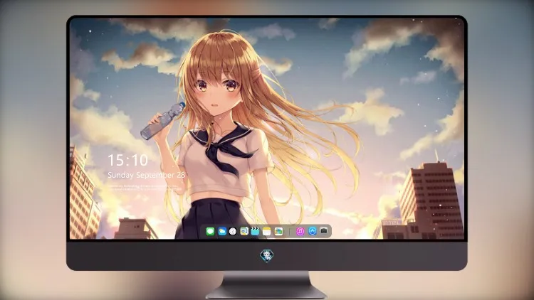 
动漫女孩与瓶子 5k壁纸超清桌面屏保