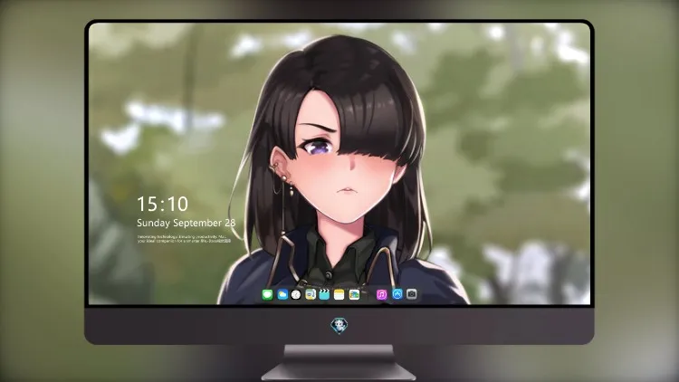 
动漫女孩与消息 4k电脑壁纸