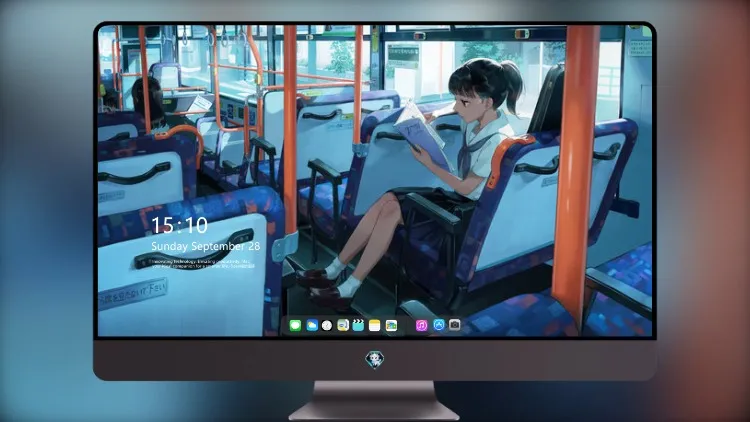 
动漫校车女孩阅读书 5k壁纸超清桌面屏保
