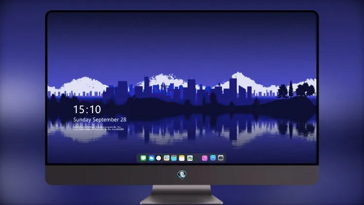 
艺术城市矢量蓝色4k
