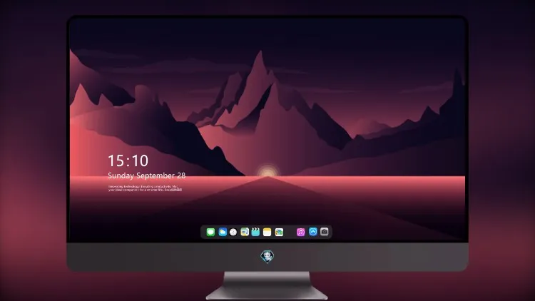 
Horizon 山 紫色 树 Minimalism 艺术