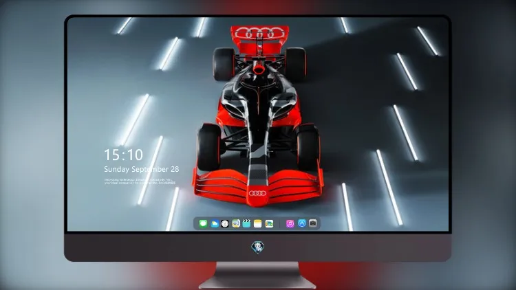 
奥迪 F1 推出涂装展示车