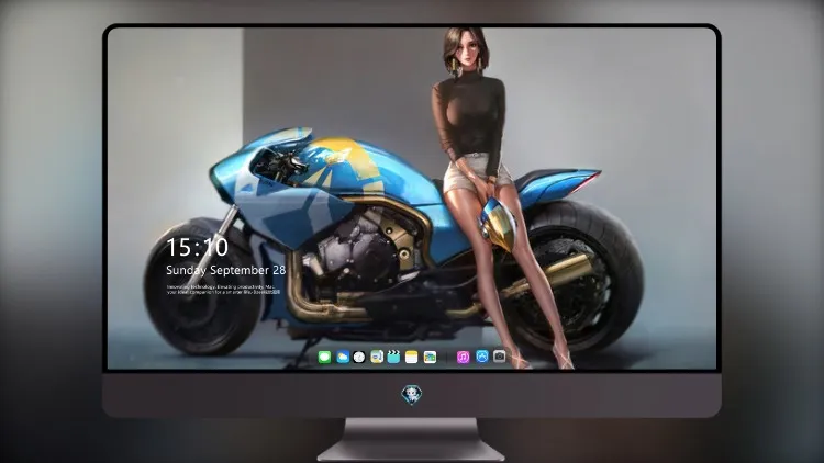 
美丽的骑自行车的动漫女孩 5k壁纸超清桌面屏保