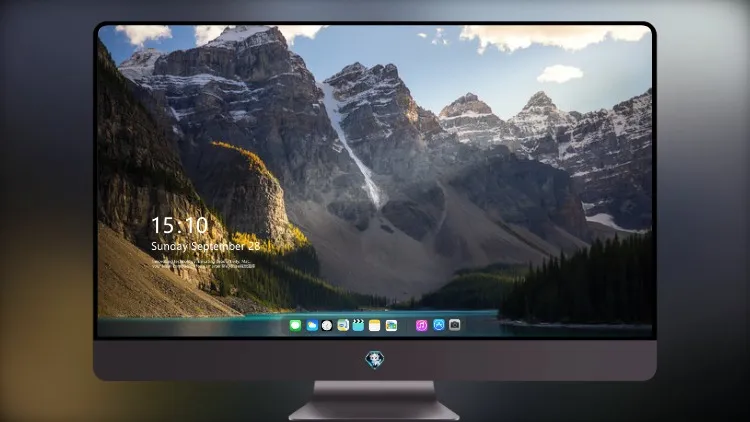 
美丽的湖泊风景山4k