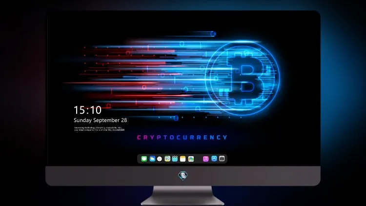 
比特币 加密货币5k壁纸