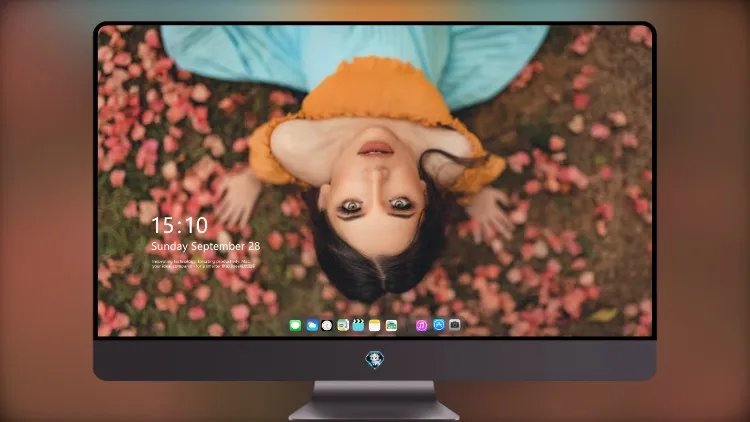 
黑发女孩向上看景深