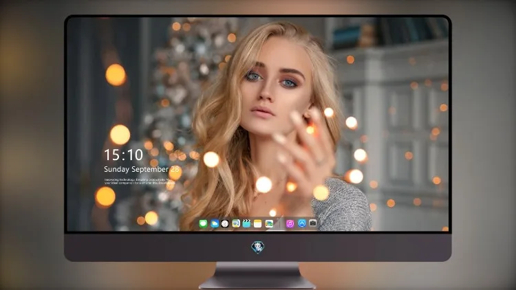 
金发女孩散景灯 4k电脑壁纸