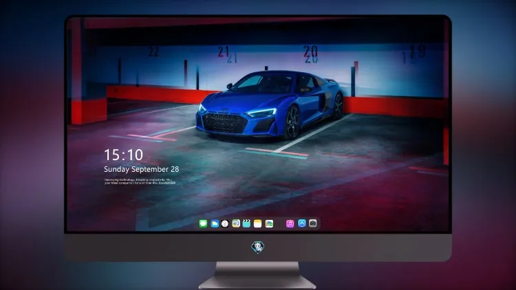
蓝色奥迪 R8 2020