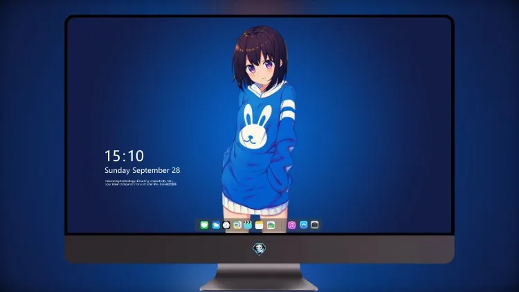
蓝色兔子女孩动漫 4k电脑壁纸