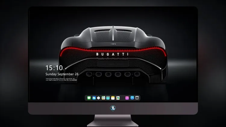 
布加迪 La Voiture Noire 电脑桌面壁纸 后部