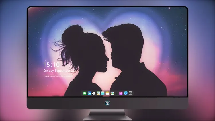 
情侣爱情剪影特写4k
