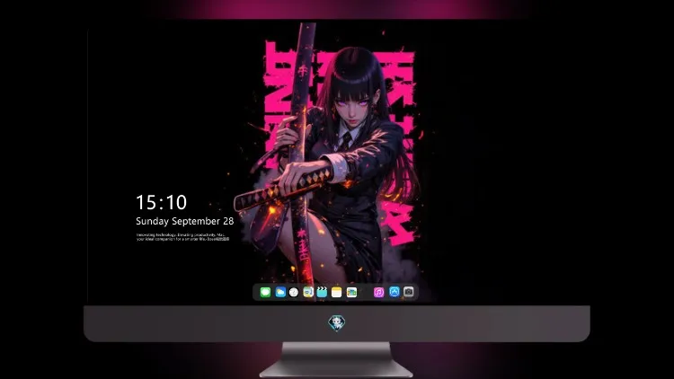 
黑暗武士女孩与武士刀剑