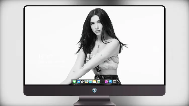 
Dua Lipa 广告牌单色 4k电脑壁纸