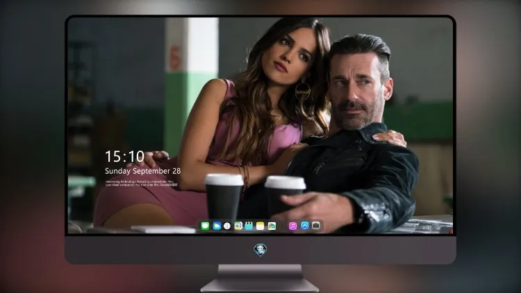 
艾扎·冈萨雷斯 (Eiza Gonzalez) 和乔恩·哈姆 (Jon Hamm) 在《极盗车神》4k5k壁纸中