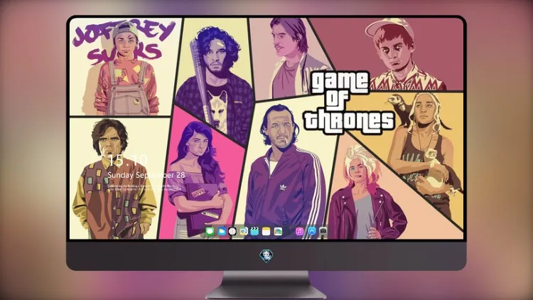 
像 GTA 5 一样的《权力的游戏》海报