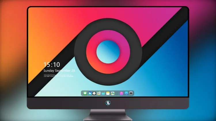 
几何抽象圆8k