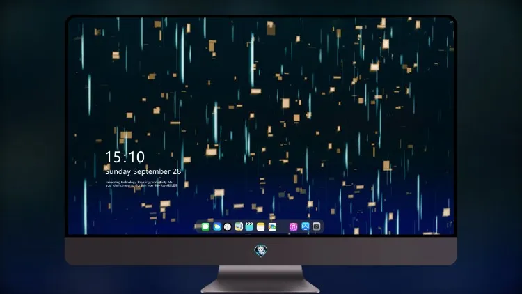 
几何发光 3d 掉落瓷砖