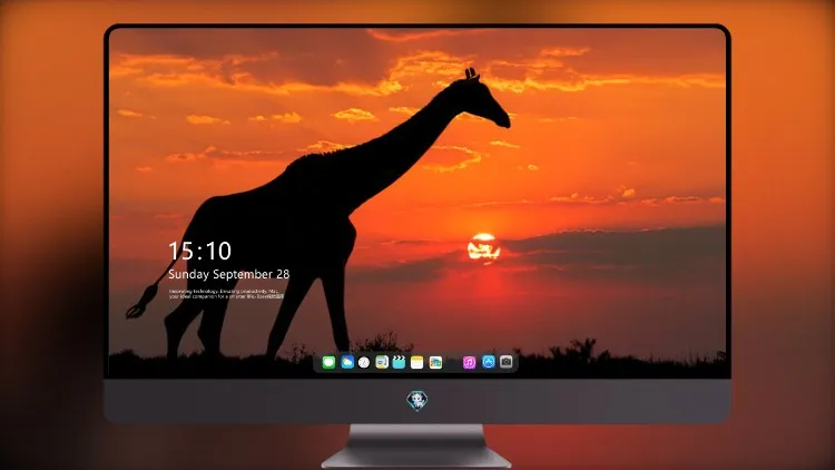 
长颈鹿剪影 4k电脑壁纸