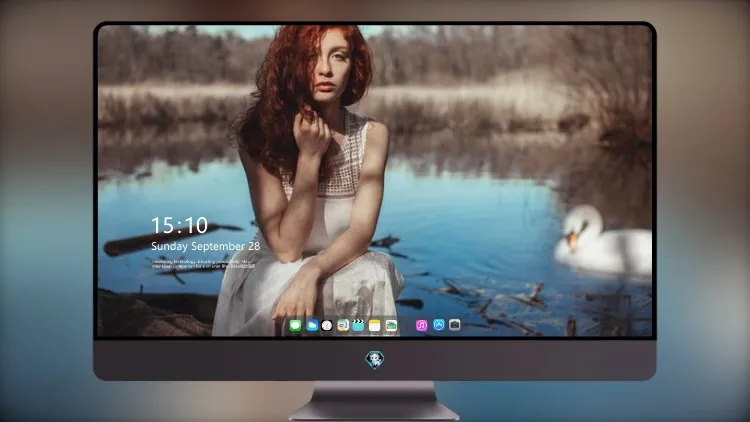 
女孩湖红发模型8k