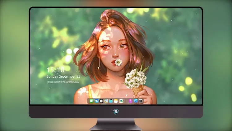 
雏菊花的女孩