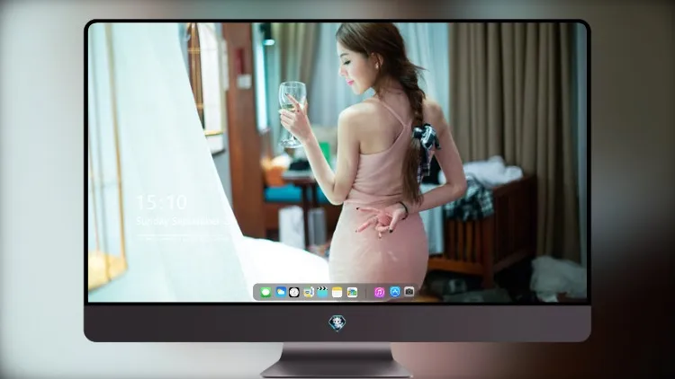 
女孩与玻璃藤