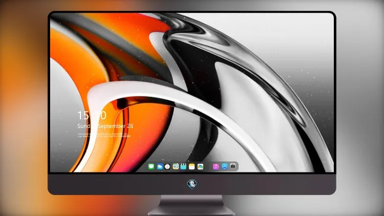 
玻璃透明橙色设计抽象8k
