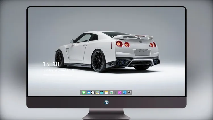 
哥斯拉白色 Nissan Gtr 后 5k壁纸超清桌面屏保