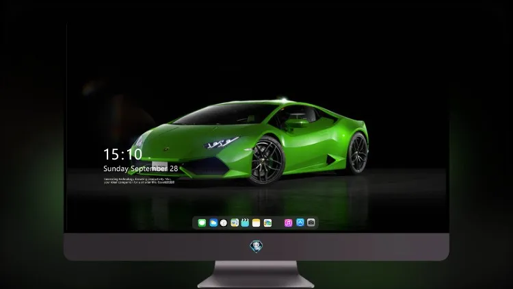 
绿色兰博基尼 Huracan 前部