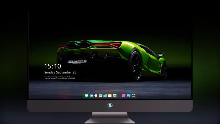 
绿色兰博基尼 Revuelto 后视图