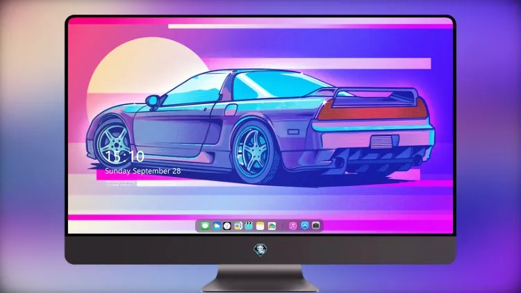 
本田 Nsx Retrowave 艺术 4k电脑壁纸