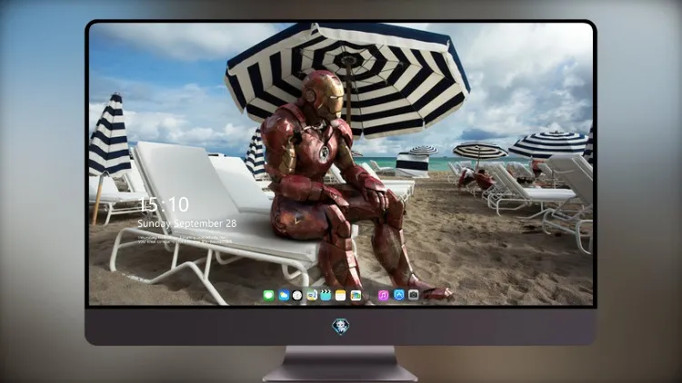 
海滩上的钢铁侠