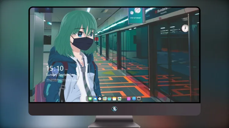 
雅加达赛博朋克动漫女孩面具 5k壁纸超清桌面屏保