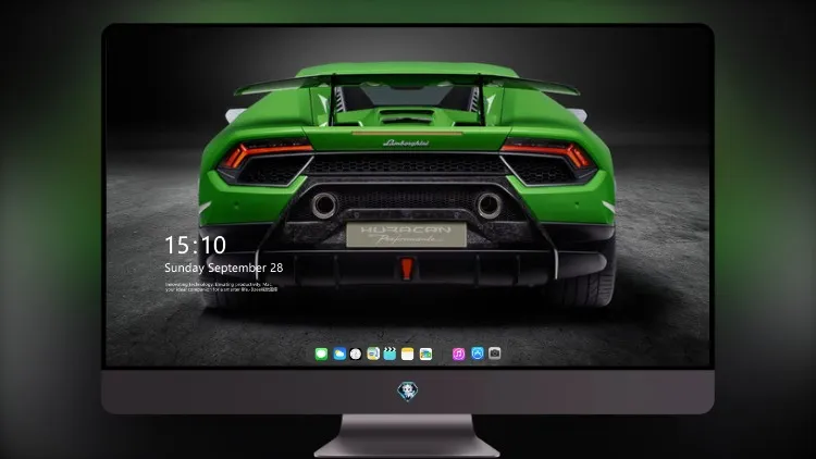 
兰博基尼 Huracan Performante 电脑桌面壁纸 后视图