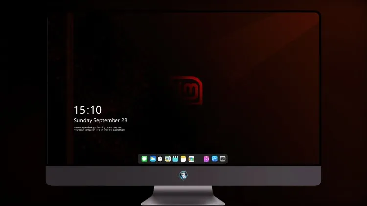 
Linux 薄荷红色标志 4k电脑壁纸