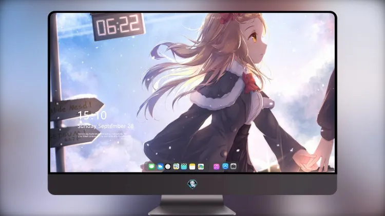 
小女孩动漫行走牵手 4k电脑壁纸