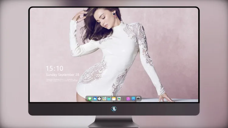 
米兰达·可儿 (Miranda Kerr) 身穿白色连衣裙