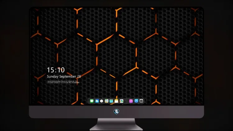 
多边形橙色抽象4k