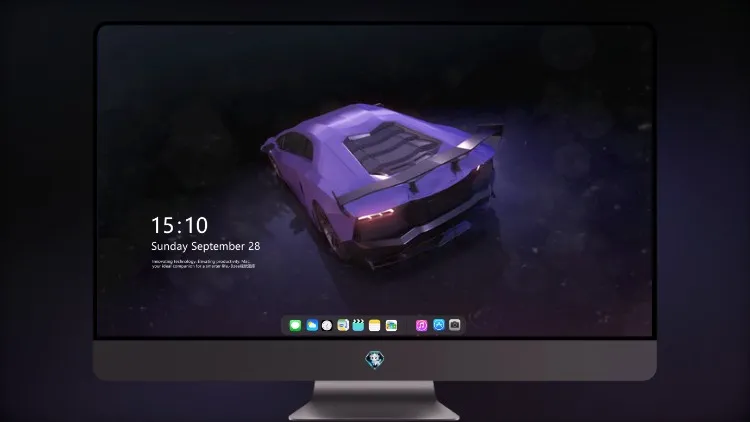
紫色兰博基尼 Aventador 后部